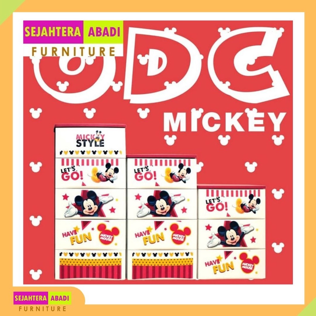 lemari plastik merk olymplast type ODC MICKEY
