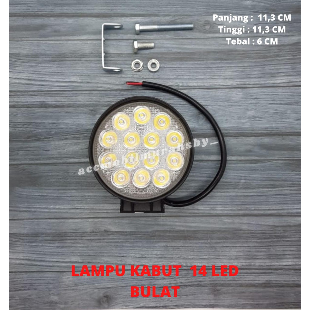 LAMPU KABUT SOROT BULAT LED TEMBAK LED BULAT 14 MATA