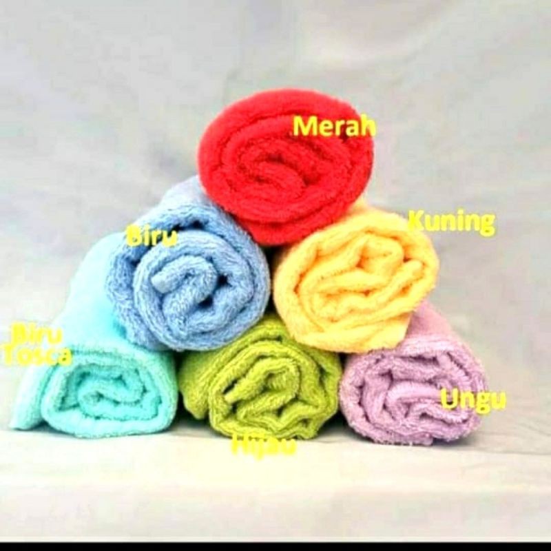 HANDUK MERAH PUTIH 70x140 / HANDUK MANDI / HANDUK HALUS, ORIGINAL, INDAH JAYA TEXTILE, ASLI, KATUN