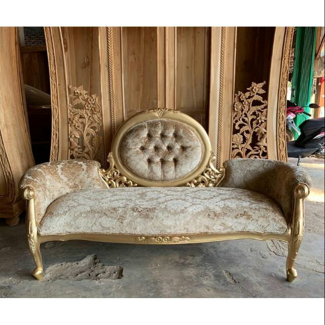 Kursi sofa lois oval jati