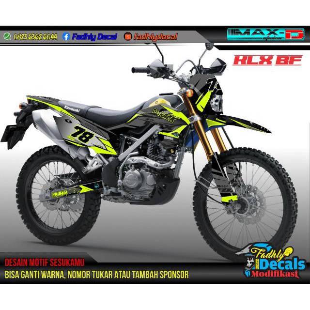 Decal klx bf hijau, stabilo, merah, orange keren