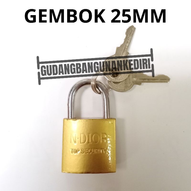 gembok kuning 25mm oliq 25 mm gembok koper kuning