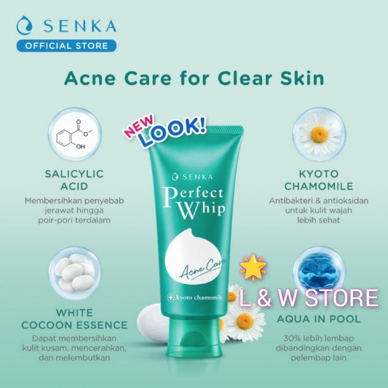 SENKA Perfect Whip Acne Care/Untuk Kulit Berjerawat