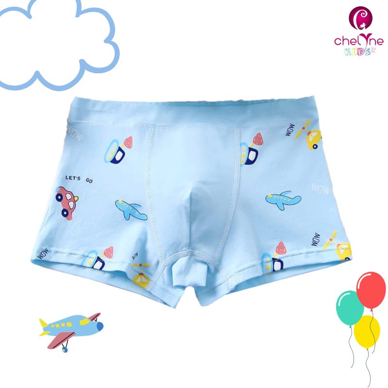 CD Kids/Boxer Chelyne Anak Laki-Laki Q8507 Bahan Kaos Katun