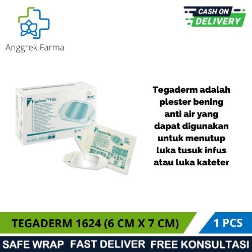 TEGADERM PLESTER 1624/PLESTER UNTUK MENUTUP LUKA TUSUK INFUS