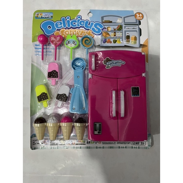 mainan kulkas dan isi es krim