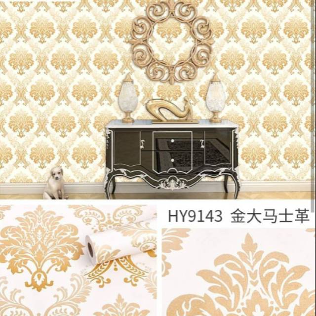 Batik gold 1kg 1roll wallpaper dinding
