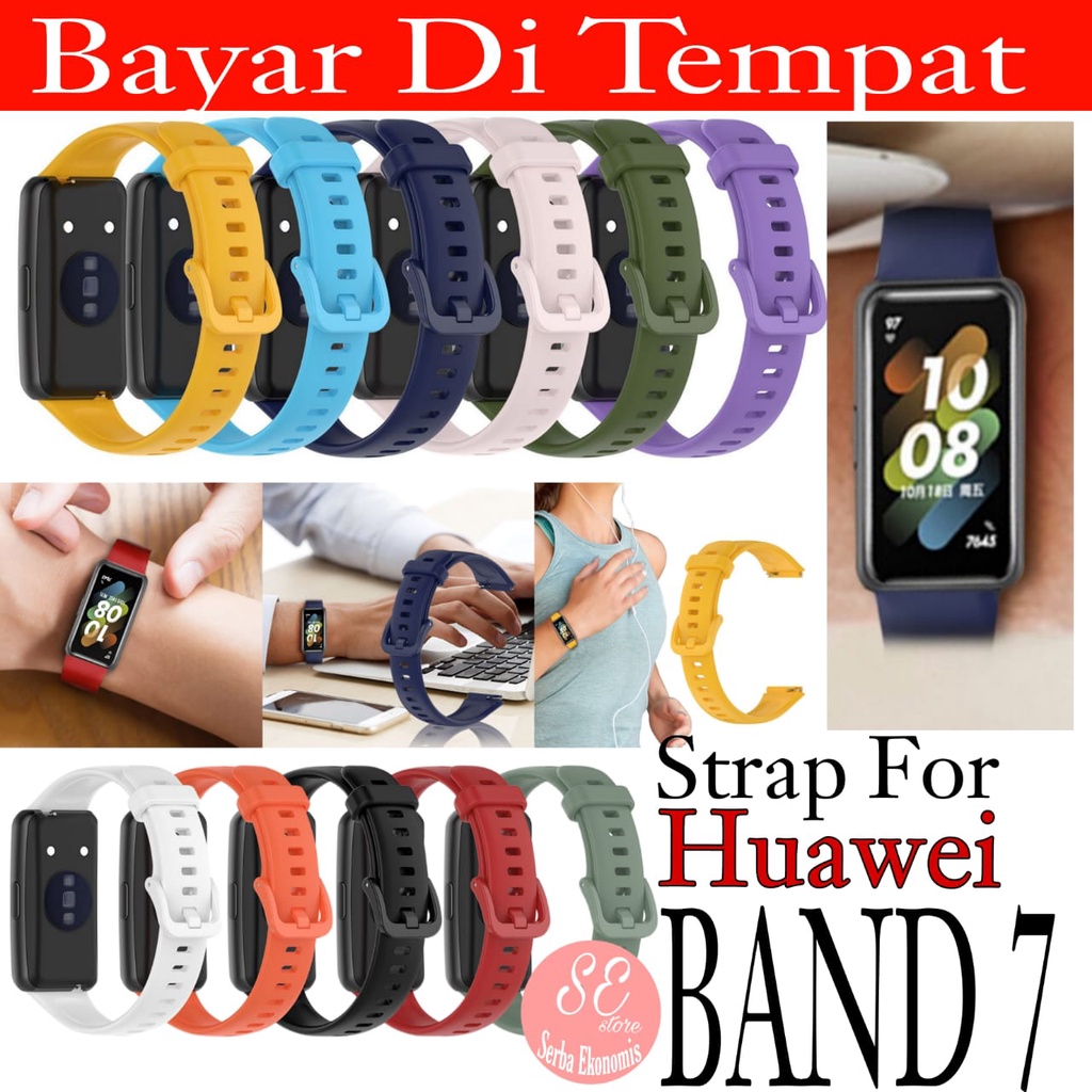 Strap Kompatible Huawei band 7 Kualitas Original Aneka Pilihan Warna | Hanya Strap Tidak termasuk Ja
