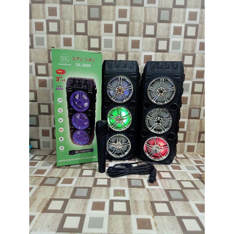 SPEAKER KARAOKE 3 TINGKAT SX-3006 // Sx-3006 // Free Mic-Kabel Aux // Sx 3006 Terbaru//Salon Aktif P