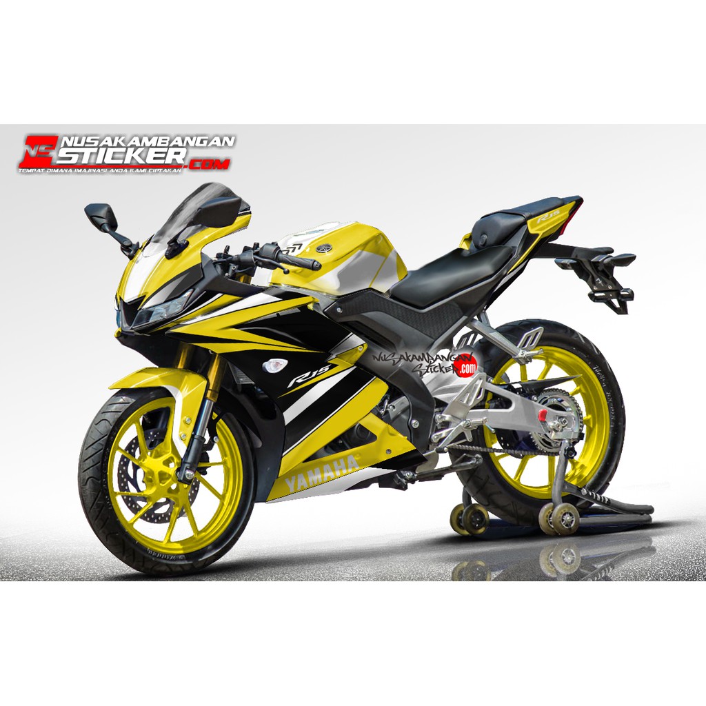 Decal Stiker R15 V3 VVA 155 - Merah Hitam 045