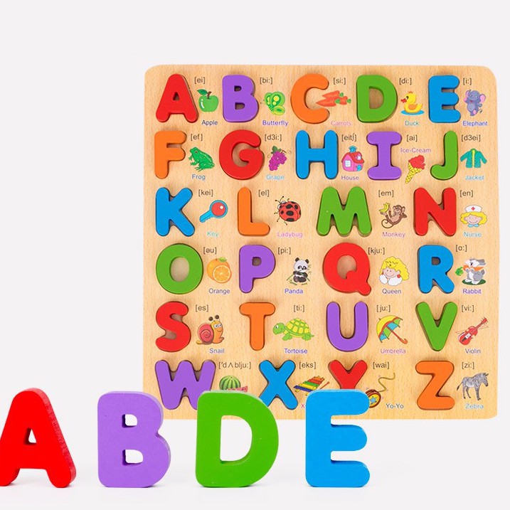 HIPPO LAND Mainan puzzle kayu bergambar mainan edukasi anak kids education toys wood letters 11