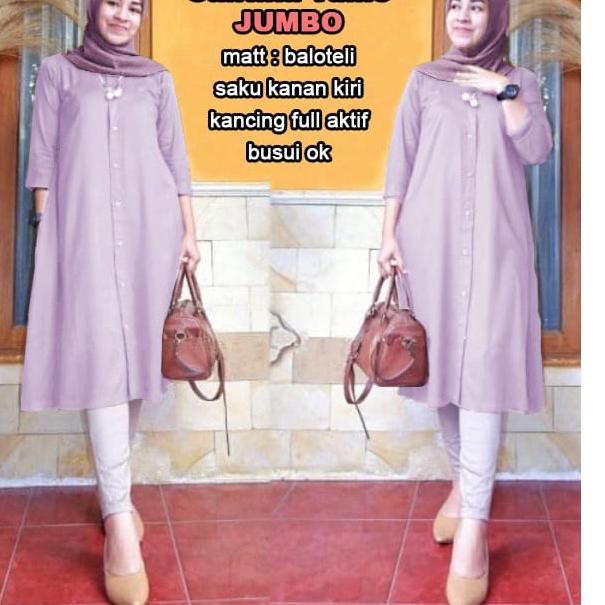 BOOM - TUNIK CANTIKA JUMBO, L, XL, XXL , 3XL / BAJU MUSLIM WANITA JUMBO/ TUNIK JUMBO / TUNIK TERBARU