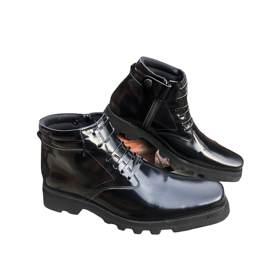Sepatu PDH Tali Mati Sepatu Polisi Sepatu TNI ABRI POLRI Sepatu Kulit Kilap/LAK Asli Sepatu Termurah