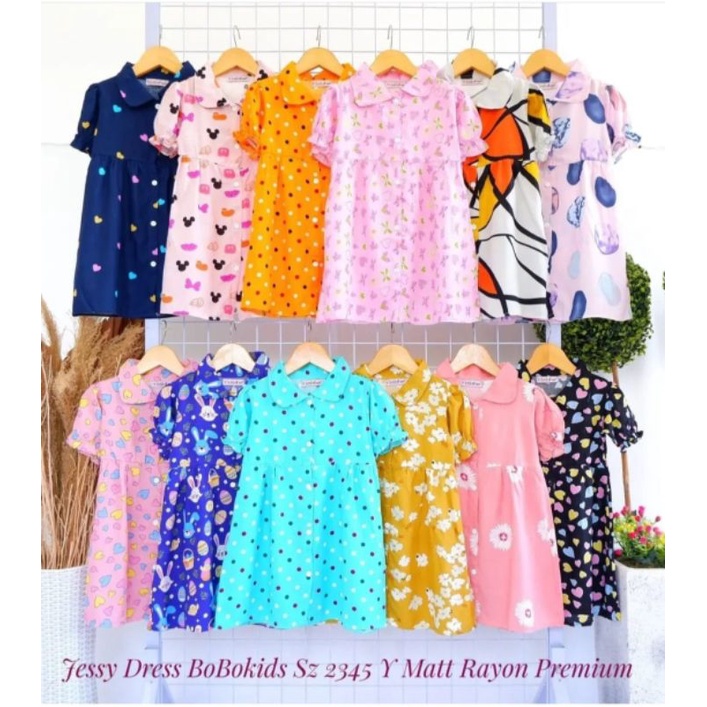 DRESS ANAK MOTIF KATUN RAYON / DRESS ANAK KATUN RAYON MOTIF / BAJU ANAK KATUN RAYON MOTIF / DASTER K