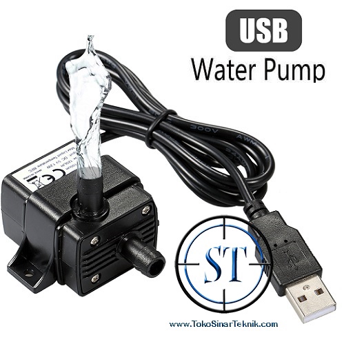 Pompa Air Mini USB Dc 3.5-9V Micro Aquarium Submersible Water Pump Plus Kabel USB 5v Powerbank