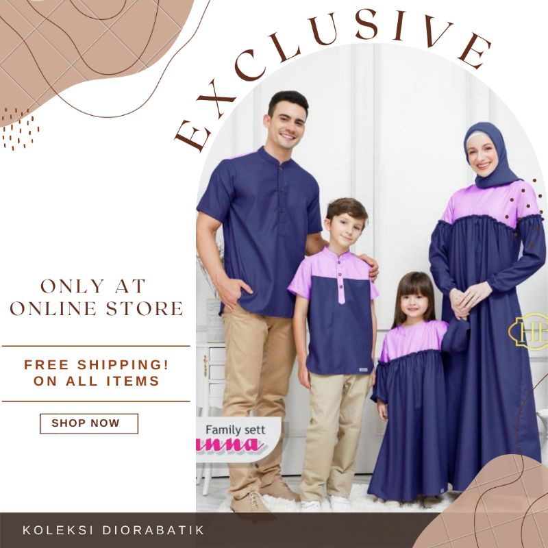 Sarimbit Keluarga Raya //M.L.XL.XXL Sarimbit Keluarga • Gamis Koko Anak Usia 4-10tahun