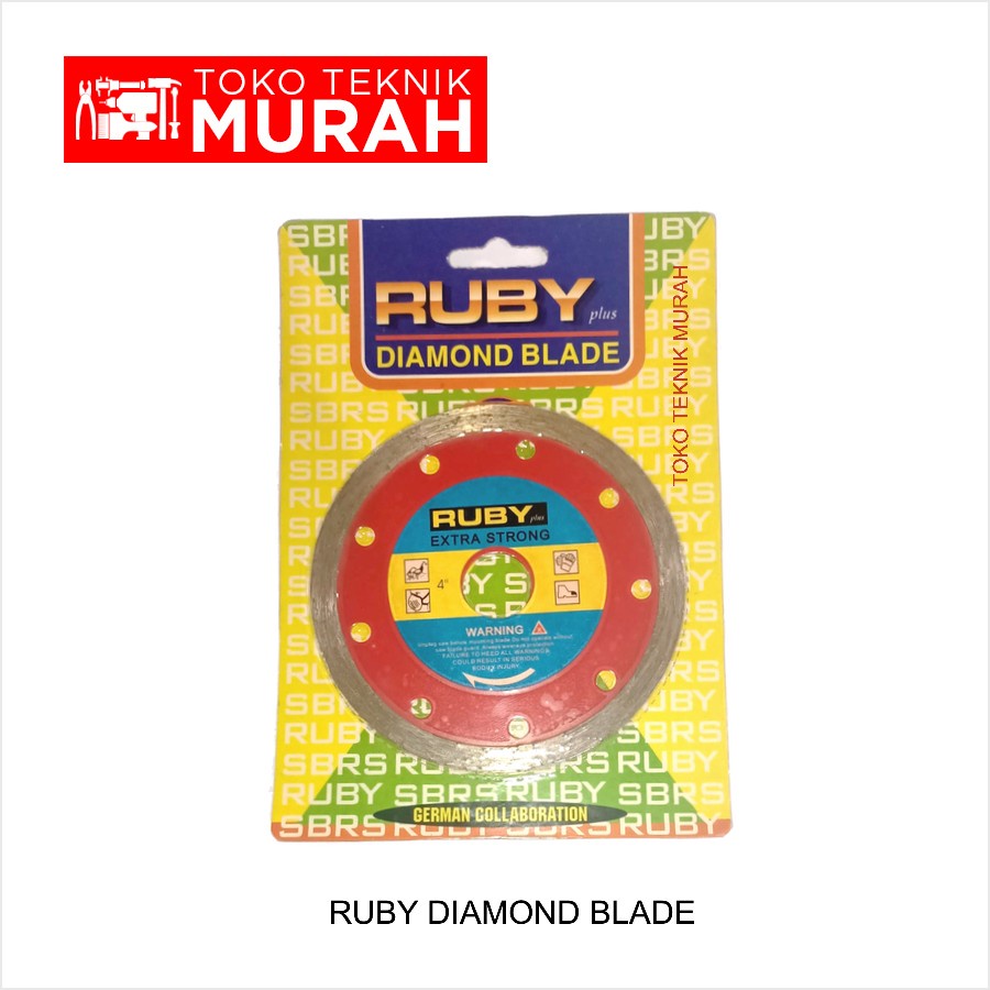 Ruby Diamond Blade 4&quot; Wet Extra Strong 4 inch inci Mata Potong