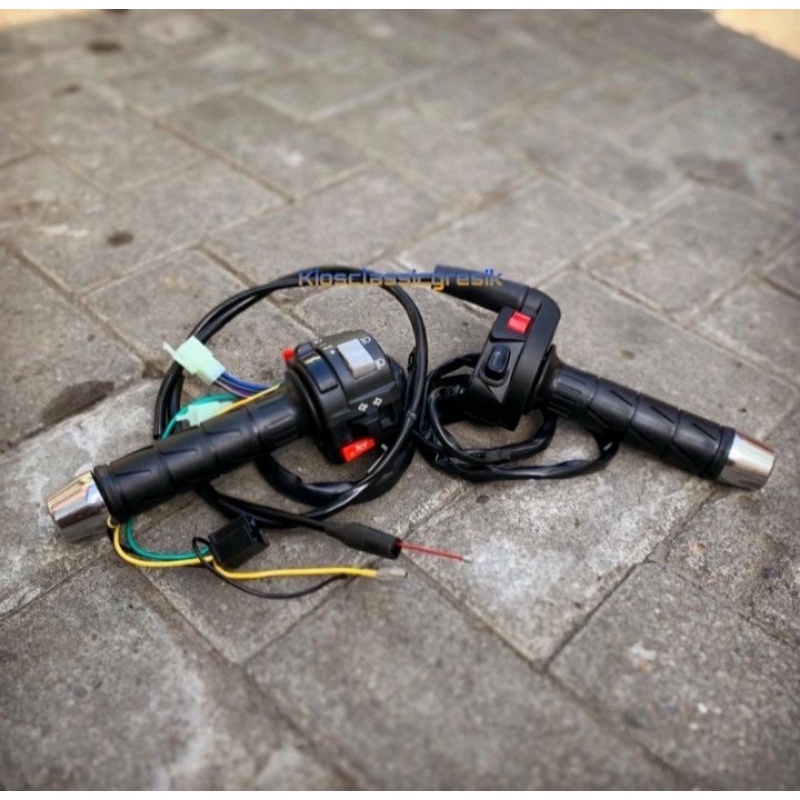 gas saklar kanan ninja ksr set holder kiri Vixion hanfat Kaze Jalu Satria Fu improt