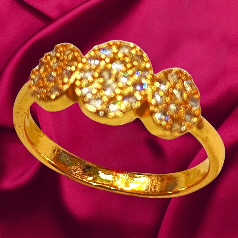 cincin wanita lapis emas cincin permata replika berlian  perhiasan pengganti emas permata cincin