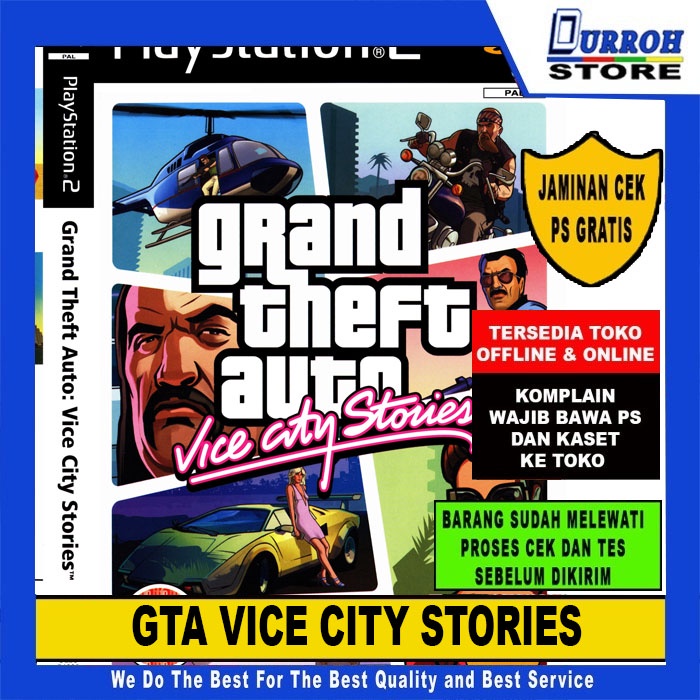 KASET DVD GAME PS 2 / Playstation 2 GTA VICE CITY STORIES