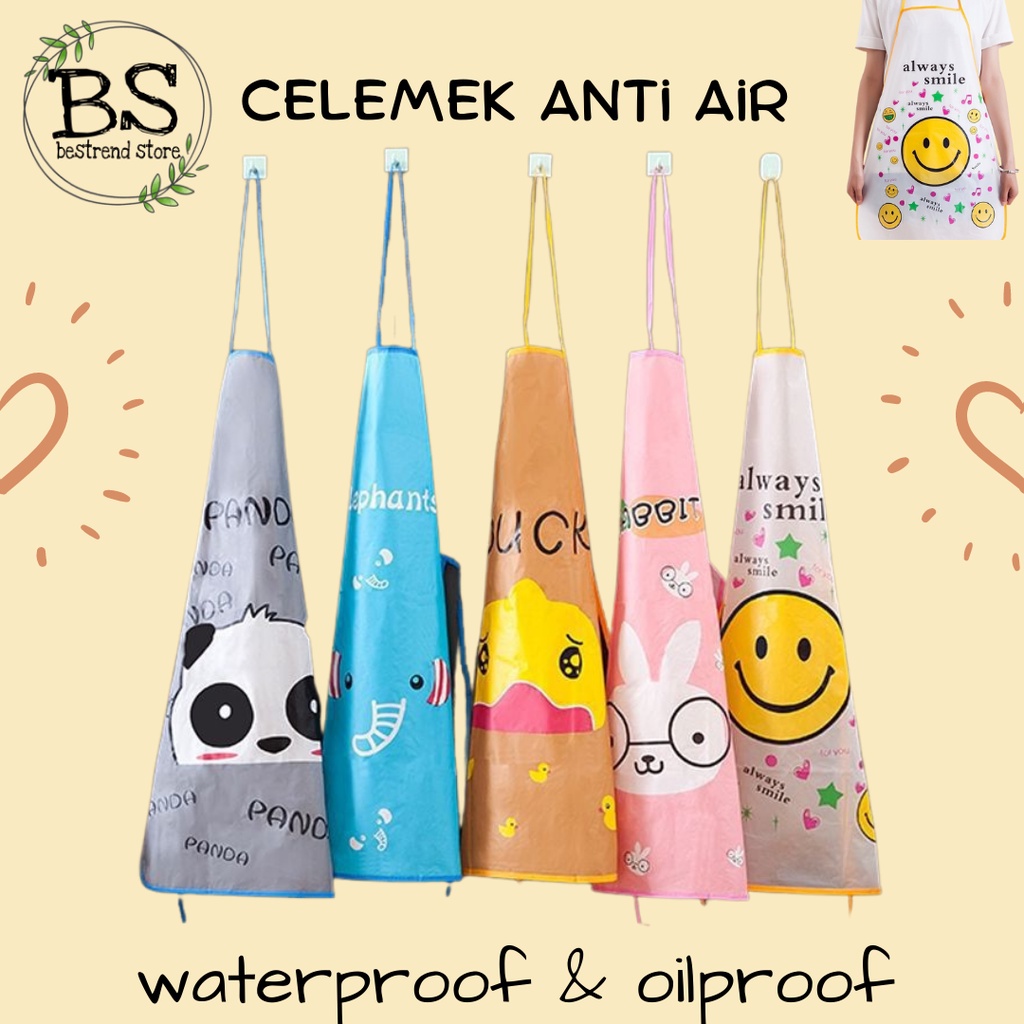 Celemek Masak Anti Air Apron Clemek Dapur Waterproof Ukuran Jumbo Bahan PVC Anti Air