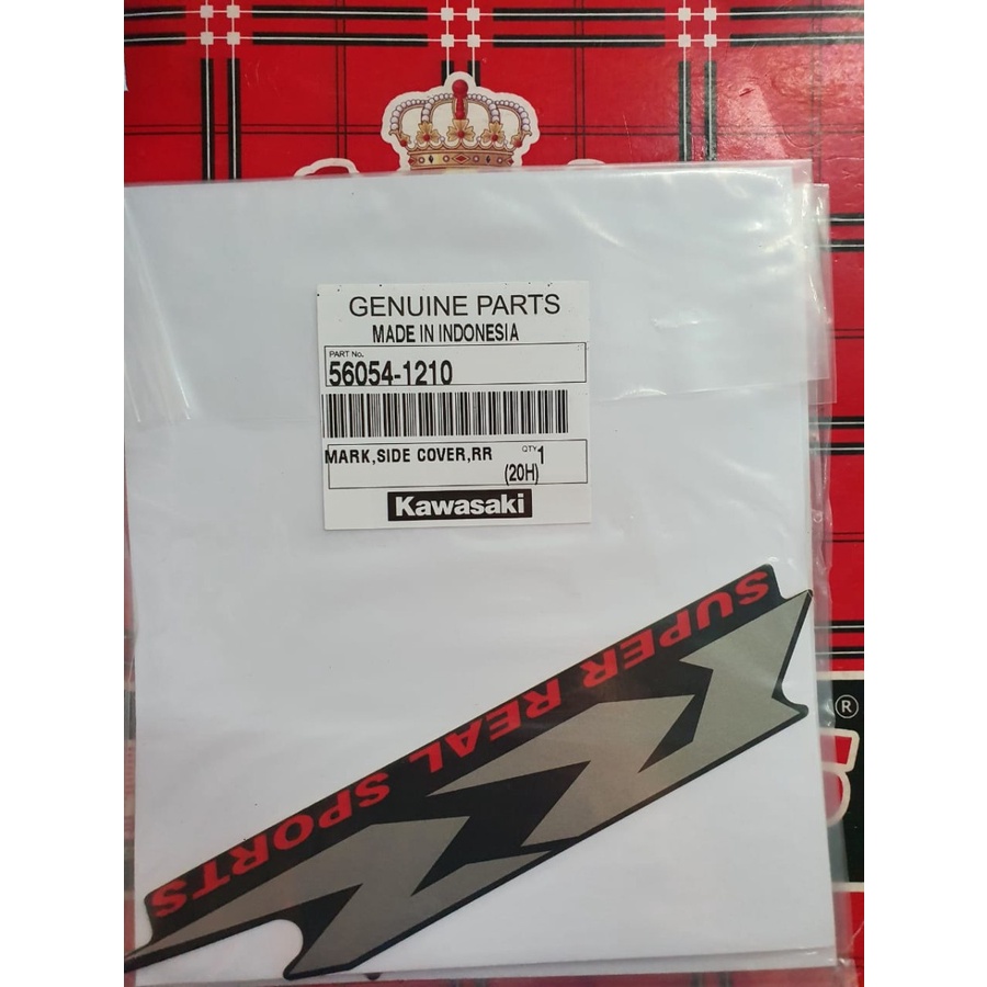 Stiker Body Belakang Hitam Ninja RR New Original Kawasaki