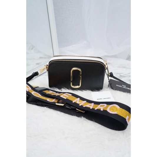 MARC JACOBS Small Snapshot Camera Bag in New Black Multicolors