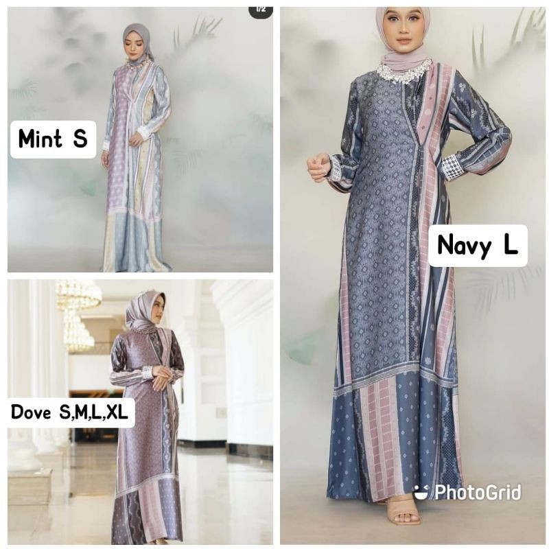 (READY) Edelweis dress by vanilla hijab