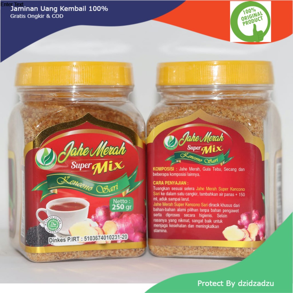 

Jahe Merah Super Mix Kencono Sari Asli Original 250gram
