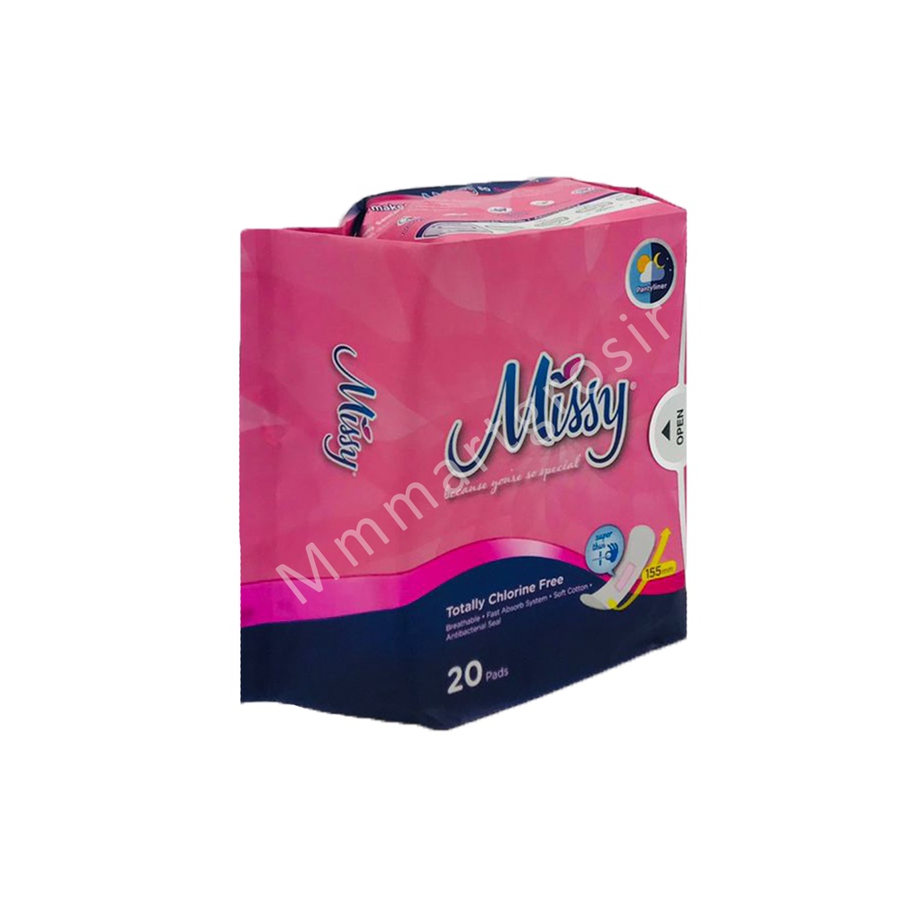 Missy / Pembalut Herbal Non wing / Pantyliner 15mm / 20pads