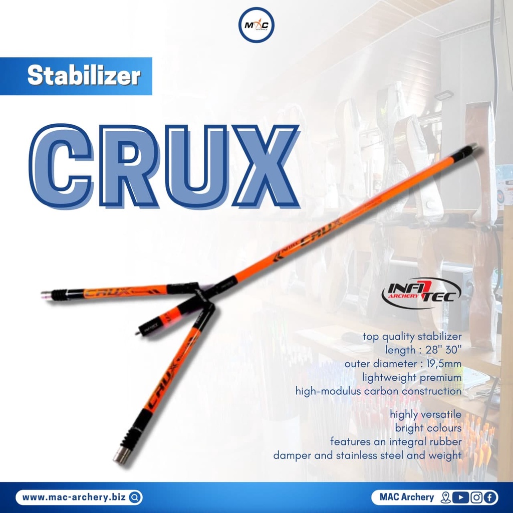 Infitec Crux Carbon Premium Stabilizer - stabiliser busur panahan