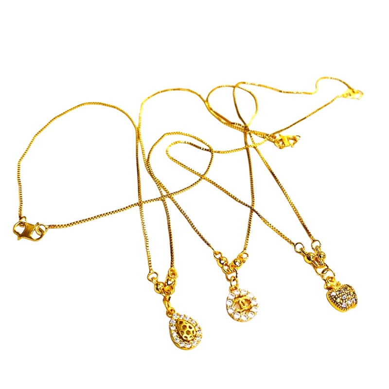 kalung untuk anak panjang 35cm//kalung anak lapis emas//perhiasan pengganti emas//kalung