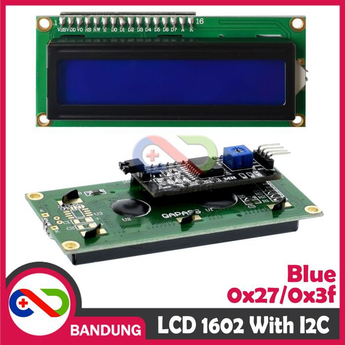 

Order Langsung [CNC] LCD 1602 CHAR BLUE BACKLIGHT WITH I2C SERIAL INTERFACE MODULE Terlaris