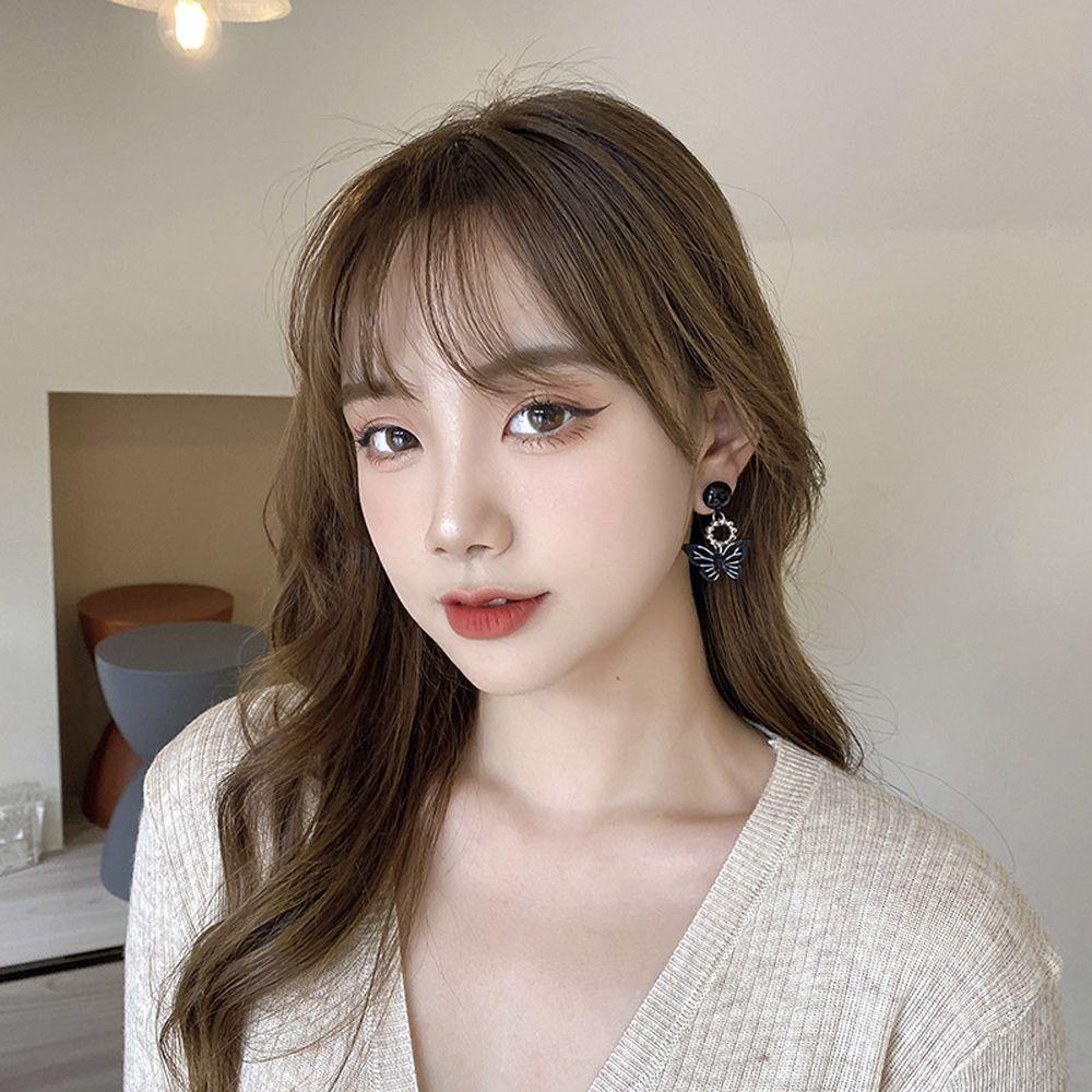 Mxbeauty Wanita Anting Pejantan Hadiah Manis Kupu-Kupu Manik Tergantung Tanpa Tindik Menjuntai Drop Earrings