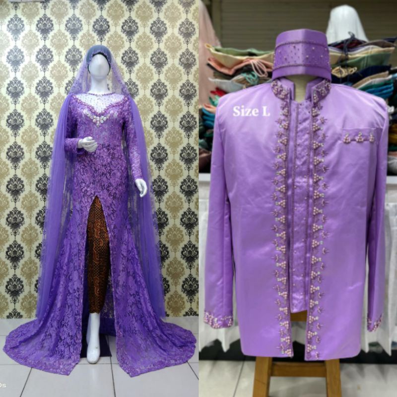 KEBAYA COUPLE MEWAH BEREKOR//SET COUPLE SEMATA KAKI FULL PAYET//BAJU AKAD//GAUN PENGANTIN