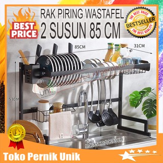 Rak Tirisan Piring Mangkok Sendok Wastafel Tempat Peralatan Dapur 2