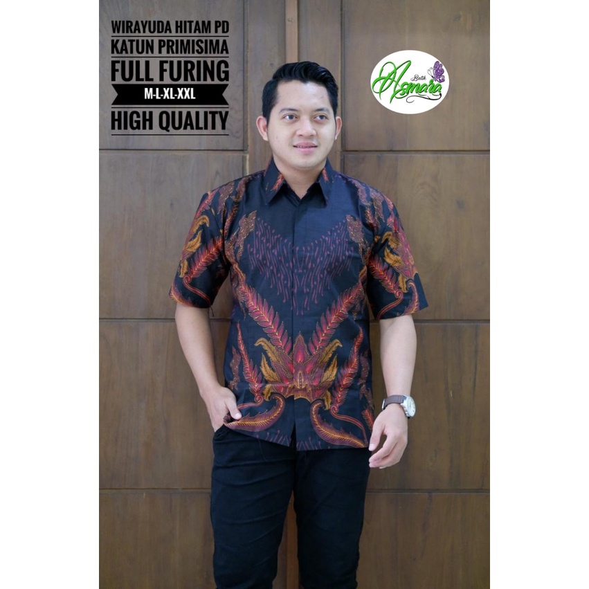 WIRAYUDA HITAM Atasan Kemeja Batik Pria Lapis Furing PREMIUM Lengan Pendek Batik Solo SUKET SEGORO JOGLO perwira mahesa jayanegara proboseto kuning rajasakti kanaya ASMARA kencono ungu dewawangsa ulu kamulyan permata biru peksi seling arieswara gurdo ijo