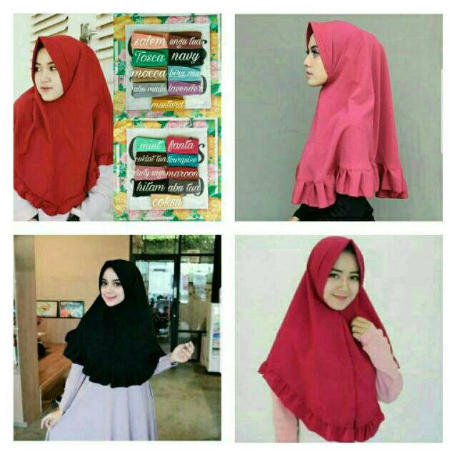 Khimar hijab pet rempel