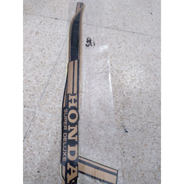 striping gl 100 hitam gold gold biru putih striping original Honda GL 100