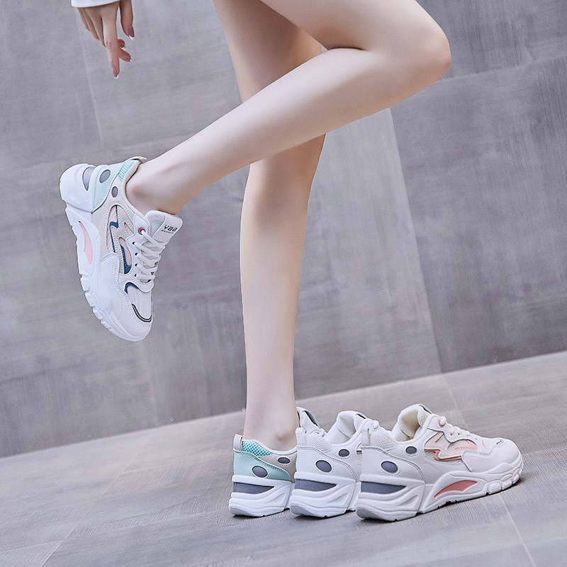 [DENDEN.ID] Sepatu Wanita Sneaker Tinggi Luar Negeri Import Sepatu Olahraga Korea DD1022