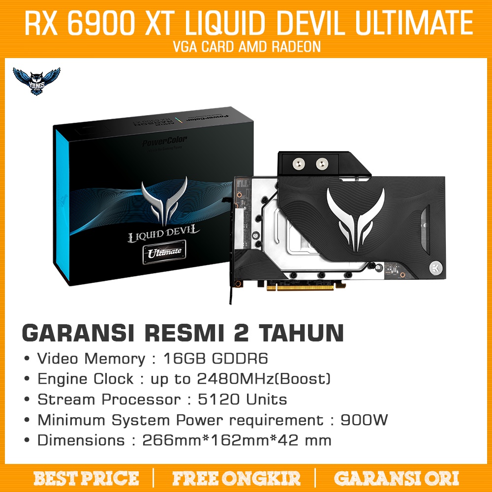 VGA POWERCOLOR RX 6900 XT LIQUID DEVIL ULTIMATE 16GB GDDR6 | Radeon Red 6900XT