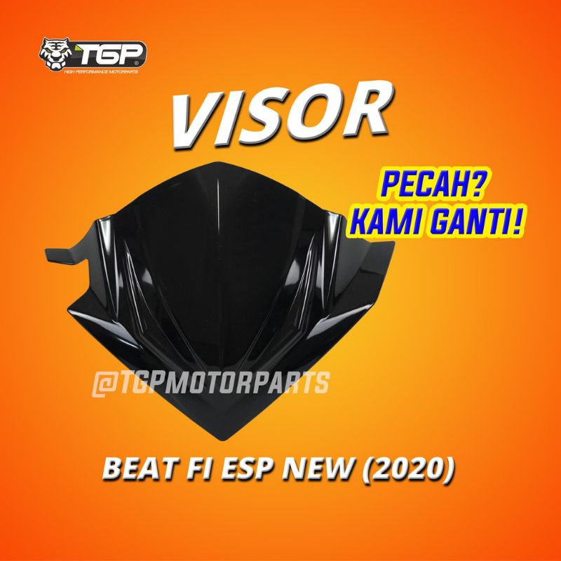 TGP Visor Motor Beat Fi Esp New 2020 - Beat Street - Beat Deluxe 2021 - Terbaru Bahan Berkualitas - Hitam