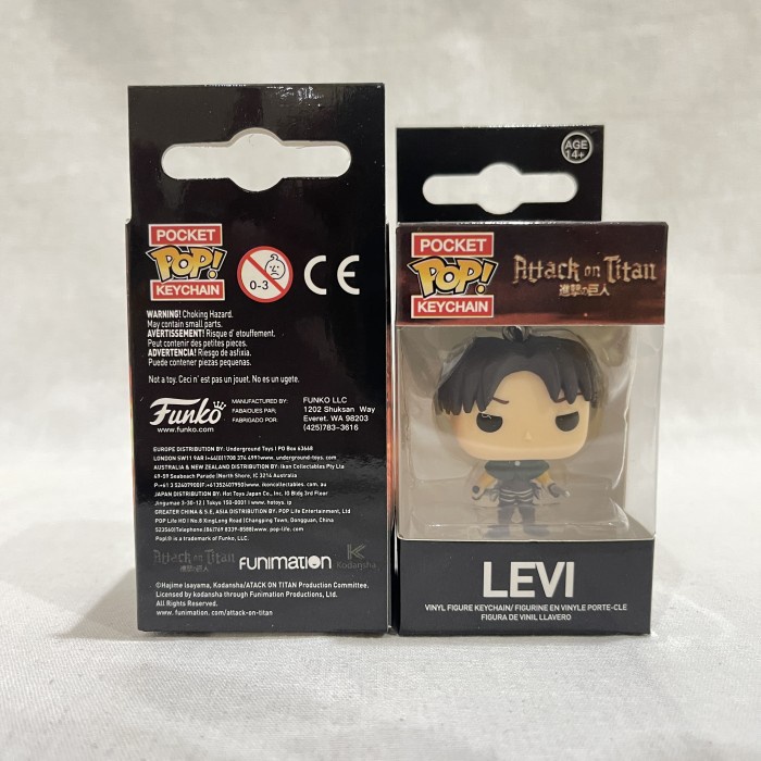 POCKET POP KEYCHAIN ATTACK ON TITAN LEVI FUNKO