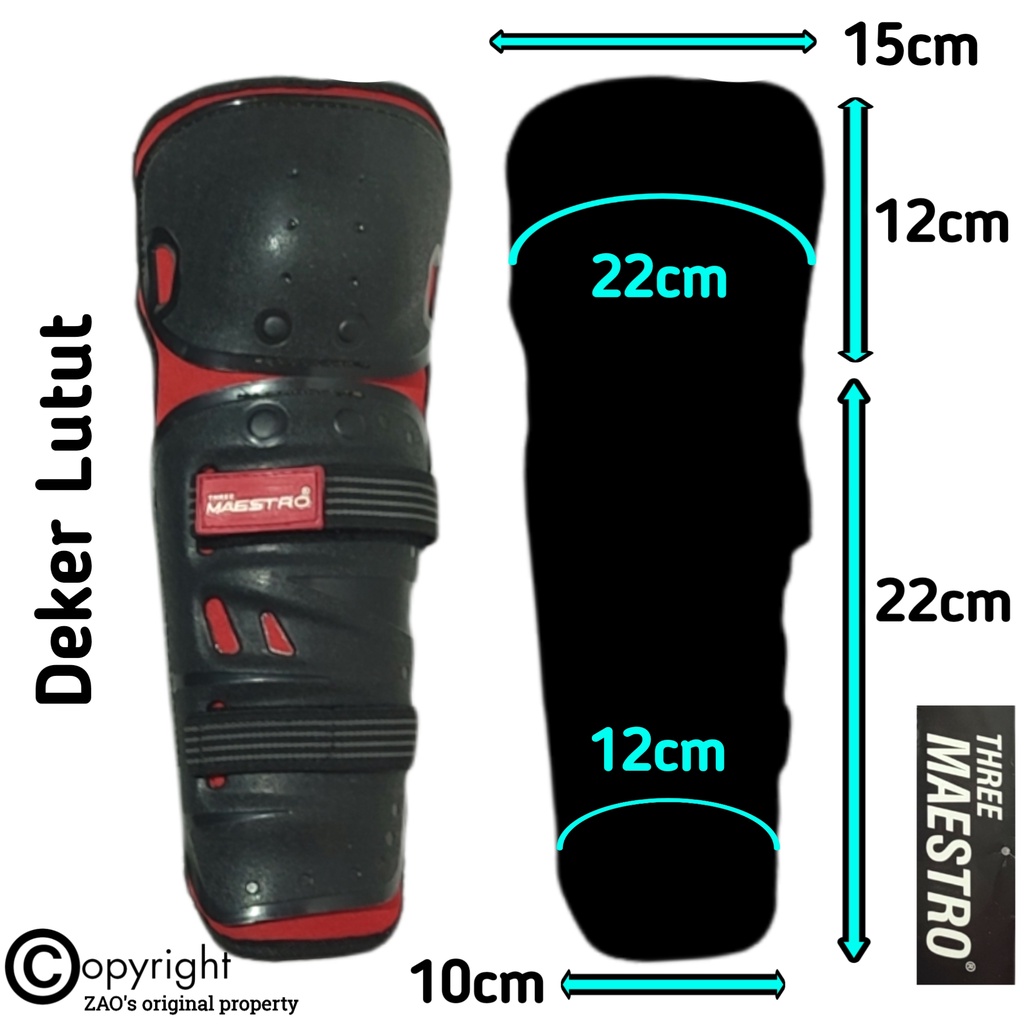 deker three maestro KNEE PROTECTOR decker murah satu set tangan dan kaki pilihan sesuai kebutuhan aman nyaman save KNEEPAD touring stylish berkualitas