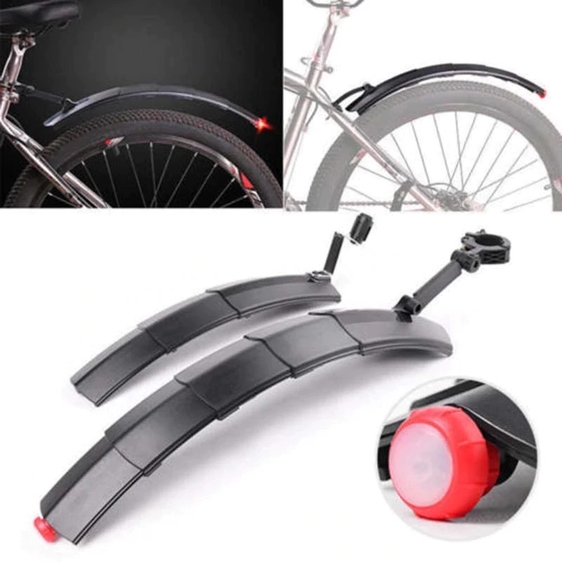 Spakbor Sepeda Depan &amp; Belakang MTB Bike Fender dengan Tail Light