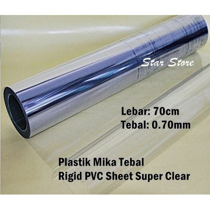 Plastik Mika Kaku PVC Super Clear Lebar 70cm / Tebal 0.70mm