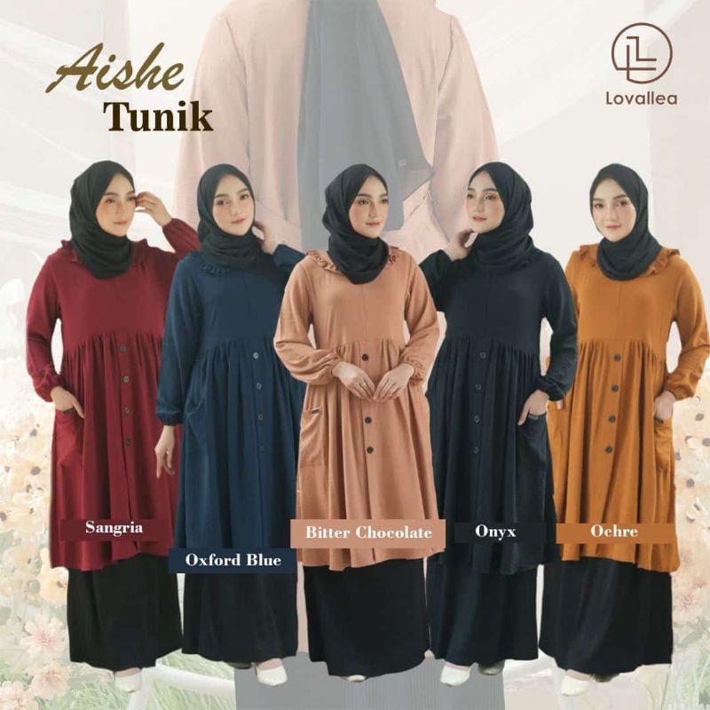 AISHE tunik by Lovallea.id | Tunic Polos | Tunic Polos Wanita | Tunic Murah