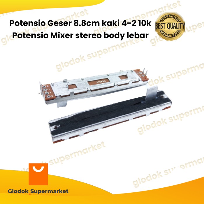 Potensio Geser 8.8cm kaki 4-2 10k Potensio Mixer stereo body lebar