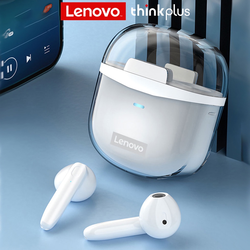 (100% orignial Lenovo, Yang palsu kalah sepuluh)Lenovo XT96 Bluetooth 5.1 Headphone TWS Wireless Earbuds Stereo Music Headset Noise Cancelling Earphones dengan Mic Original Lenovo