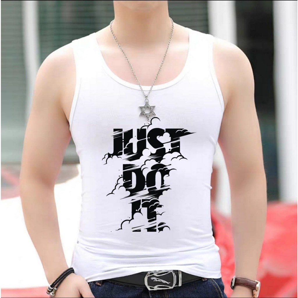 bisa COD / DS - Singlet DO IT / singlet motif / singlet cowok / kaos santai / singlet olahraga / kaos olahraga